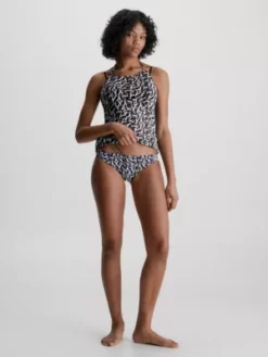 Calvin Klein Bas De Bikini - CK Monogram -Pas Cher Calvin Klein Magasin KW0KW02083 0GL alternate4