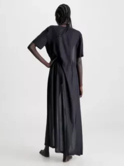 Calvin Klein Cafetan De Plage Long -Pas Cher Calvin Klein Magasin KW0KW02097 BEH alternate1