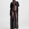 Calvin Klein Cafetan De Plage Long -Pas Cher Calvin Klein Magasin KW0KW02097 BEH main