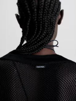 Calvin Klein Caftan De Plage En Maille Transparente 9 Calvin Klein Caftan De Plage En Maille Transparente -Pas Cher Calvin Klein Magasin KW0KW02136 BEH alternate2