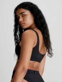 Calvin Klein Haut De Bikini Brassière - CK Monogram Rib -Pas Cher Calvin Klein Magasin KW0KW02148 BEH alternate2