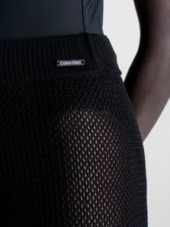 Calvin Klein Pantalon De Plage En Maille Transparente -Pas Cher Calvin Klein Magasin KW0KW02153 BEH alternate2