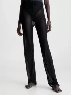 Calvin Klein Pantalon De Plage En Maille Transparente