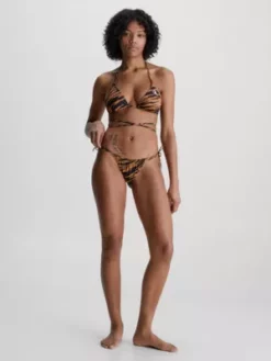 Calvin Klein Haut De Bikini Triangle - CK Print -Pas Cher Calvin Klein Magasin KW0KW02154 0HD alternate4
