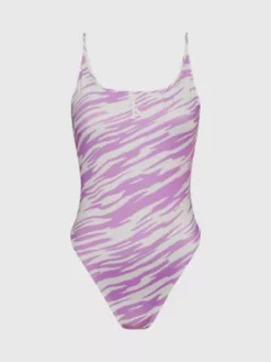 Calvin Klein Maillot De Bain Décolleté Dans Le Dos - CK Print