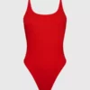 Calvin Klein Maillot De Bain Décolleté Dans Le Dos - CK Texture