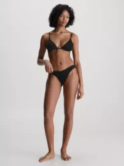 Calvin Klein Haut De Bikini Triangle - CK Texture -Pas Cher Calvin Klein Magasin KW0KW02160 BEH alternate4