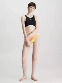 Calvin Klein Haut De Bikini Débardeur - CK Monogram -Pas Cher Calvin Klein Magasin KW0KW02192 BEH alternate3