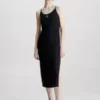 Calvin Klein Robe De Plage Longueur Midi - CK Monogram -Pas Cher Calvin Klein Magasin KW0KW02194 BEH main