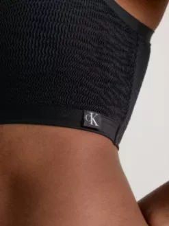 Calvin Klein Haut De Bikini Débardeur Ajouré - CK Texture -Pas Cher Calvin Klein Magasin KW0KW02208 BEH alternate3