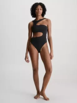 Calvin Klein Maillot De Bain Ajouré - CK Texture -Pas Cher Calvin Klein Magasin KW0KW02213 BEH alternate4