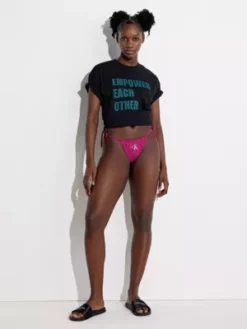 Calvin Klein Bas De Bikini à Nouer - Pride 12 Calvin Klein Bas De Bikini à Nouer - Pride -Pas Cher Calvin Klein Magasin KW0KW02217 VUZ alternate4