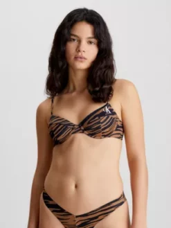 Calvin Klein Haut De Bikini Balconnet - CK Print -Pas Cher Calvin Klein Magasin KW0KW02221 0HD alternate1