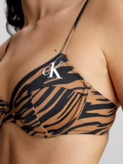 Calvin Klein Haut De Bikini Balconnet - CK Print -Pas Cher Calvin Klein Magasin KW0KW02221 0HD alternate3