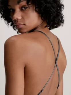 Calvin Klein Maillot De Bain à Bretelles Croisées - CK Foil -Pas Cher Calvin Klein Magasin KW0KW02310 PE6 alternate3