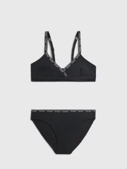 Calvin Klein Ensemble Bikini Triangle Pour Fille - Logo Tape