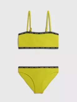 Calvin Klein Ensemble Bikini Brassière Pour Fille - Logo Tape