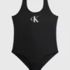 Calvin Klein Maillot De Bain Pour Fille - CK Monogram -Pas Cher Calvin Klein Magasin KY0KY00033 BEH main