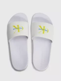 Calvin Klein Tongs Avec Logo En Toile Recyclée - Pride -Pas Cher Calvin Klein Magasin YM0YM00831 YBR alternate2