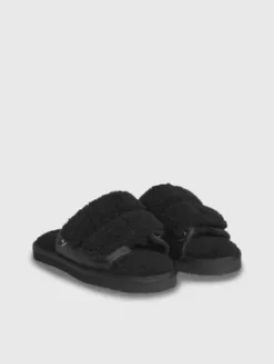 Calvin Klein Chaussons En Peau De Mouton Retournée Synthétique Recyclée -Pas Cher Calvin Klein Magasin YW0YW00861 BDS alternate1