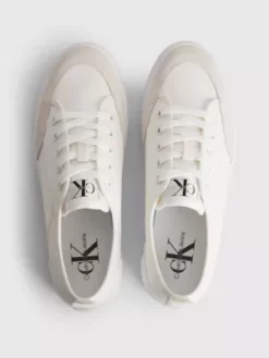 Calvin Klein Baskets à Plateforme En Toile Recyclée 10 Calvin Klein Baskets à Plateforme En Toile Recyclée -Pas Cher Calvin Klein Magasin YW0YW00903 0LA alternate2