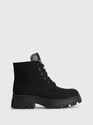 Calvin Klein Bottes En Toile Recyclée à Talon -Pas Cher Calvin Klein Magasin YW0YW00947 BDS main