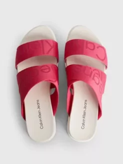 Calvin Klein Sandales à Plateforme En Jacquard Recyclé Avec Logo -Pas Cher Calvin Klein Magasin YW0YW00966 0J0 alternate2