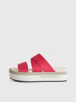 Calvin Klein Sandales à Plateforme En Jacquard Recyclé Avec Logo -Pas Cher Calvin Klein Magasin YW0YW00966 0J0 alternate5