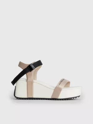 Calvin Klein Sandales Compensées à Plateforme En Satin Recyclé 3 Calvin Klein Sandales Compensées à Plateforme En Satin Recyclé