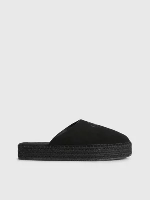 Calvin Klein Espadrilles Façon Mules En Daim 3 Calvin Klein Espadrilles Façon Mules En Daim