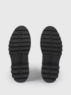 Calvin Klein Bottines Chelsea En Cuir Avec Semelle Compensée -Pas Cher Calvin Klein Magasin YW0YW01111 0GT alternate4